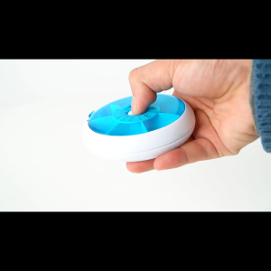 1pc Portable Lightweight 7-Day Round Rotating Pill Organizer Compact Travel Medication Box with Multi-Compartment Design Perfect for Storing Vitamins and Fish Oil Supplements