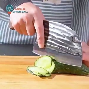 【Multifunctional】Stainless Steel Chefs Knife Handmade Forged Fish Head Shaped Kitchen Chop Bone Knife Meat Cleaver Cooking Cutter Knife