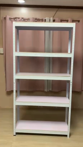 White metal rack organizer with 5 LAYERS 2 WAY. 30x90x175 cm. Suitable for storage and display.
