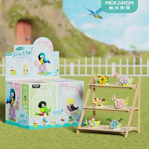 New colorful parrot assembled building blocks toys cute bird model educational parent-child gift