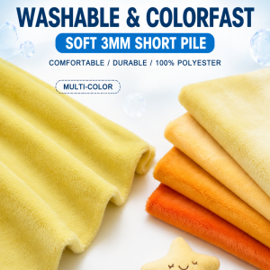 45 × 50cm Soft Velvet Fabric 3mm Mink Plush Fabric 100% Polyester Non Elastic High-Density DIY Toy Pillow Sewing Crafts
