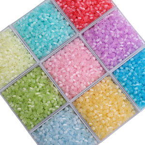 10g Approx 150Pcs 4mm Colorful Czech Glass Cat Eye Beads Charms for DIY Bracelet Keychain Xmas Gift Jewelry Craft Making