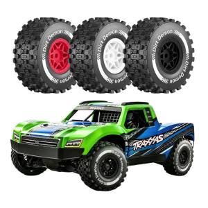 4pcs/lot 79.5mm RC Short Course Off-Road Tires Wheels for 1/14 1/16 Traxxas Mini Slash RC Car Upgrade Parts