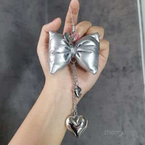 Fashionable Creative Heart Butterfly Knot Ladies Phone Bag Pendant Stylish Accessory Small Pendant Individualistic Jewelry