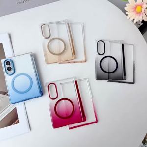 Hinge Protection Hard PC Gradient Color Translucent For Magsafe Magnetic Phone Case For Samsuang Galaxy Z Fold 8 Ultra 7 6 5