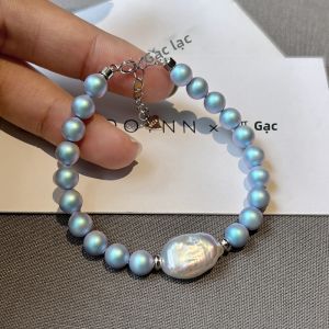 GOOYNN | Dây Chuyền Trân Châu Thiên Nhiên Baroque Xanh Elegance Bạc 925