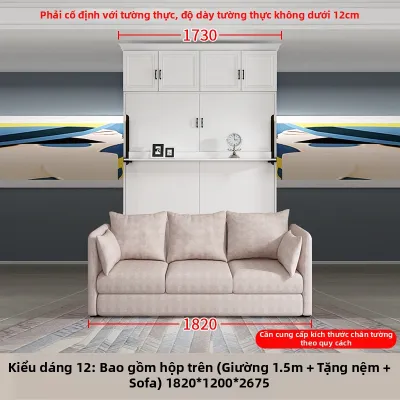 JIALANGE | Giường Tường Gấp Kết Hợp Sofa Và Kệ Sách