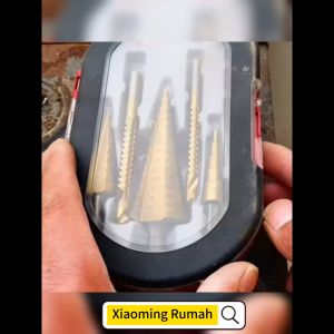 6 Pcs Mata Bor Pagoda Untuk Baja Spiral HSS Steel Titanium Coated mata bor Pagoda besi kerucut