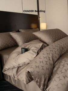 Pure Cotton Elegant Style Bed Set