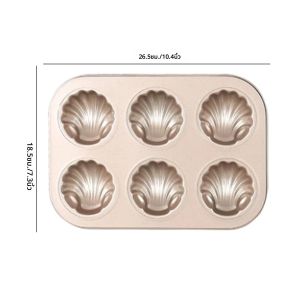 Madeleine เหล็กคาร์บอนแม่พิมพ์เค้กรูปเปลือกหอย Baking PAN ช็อกโกแลตคุกกี้บิสกิตแม่พิมพ์อุปกรณ์ครัว Handmade Bakeware เครื่องมือ