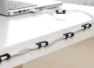 Wire Cable Clips Organizer Desktop & Workstation Clips Cord Management Holder USB Charging Data Line Pants Cable Winder