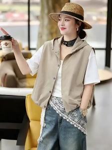 XUNYI | Áo Gile Mùa Hè Nhẹ Nhàng Thời Trang Có Mũ