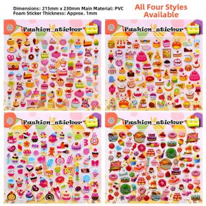 CHUGE | Children Food Stickers 3D