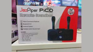 [SG] Jazpiper Pico T300 Portable All-In-One Karaoke Speakerbox | Constantly Updated Full Cloud Song Library | Dual UHF Microphones | 2x 4" Full Range Speakers