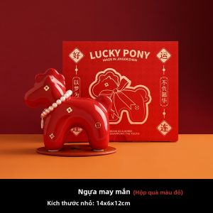 ZHONGGE | Tượng Ngựa Gốm May Mắn
