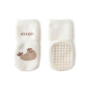 0-5Years Childrens Floor Socks For Boys Girls Autumn Winter Kids Cotton Thickened Terry Socks Cartoon Print Baby Anti Slip Sock
