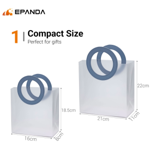 50pcs Frosted Door Gift Plastic Bag Round Handle Beg Goodies Kahwin Beg Plastik Door Gift Hadiah