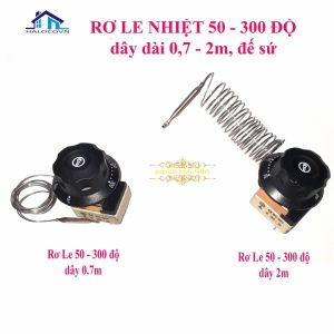 Rơ le nhiệt 50-300 độ C dây cảm biến dài 2m dùng cho nồi chiên lò nướng