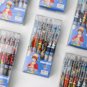Bandai | New One Piece Luffy Zoro Anime Cartoon Press Pen Creative Peripheral Signature Pen Student Learning Stationery Gift Wholesale