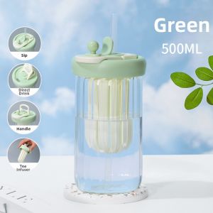 Simple Heat-Resistant Borosilicate Glass Cup with Infuser
