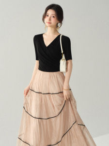 Lace V-Neck Dress Fitted for Petite Ladies