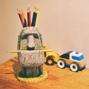 Cute Creative Multi-Functional Office Pen Holder Student Stationery Storage Box Vintage Pen Stand Small Ornament American Style