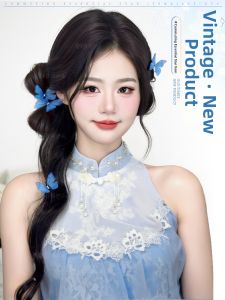 QIAOYIDUO | Natural and Stylish Side Ponytail Wig with Bow Bun