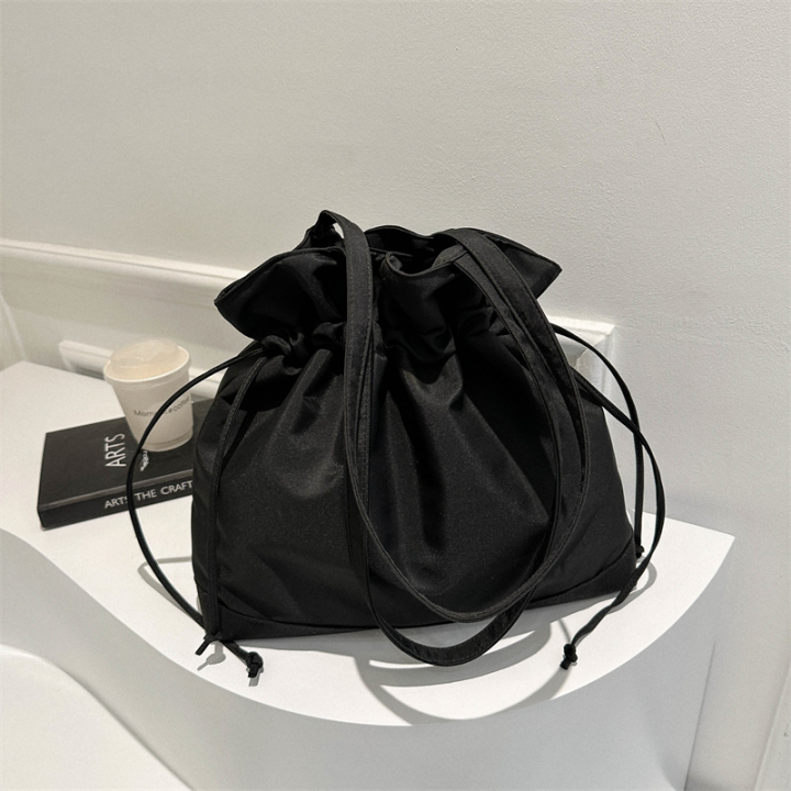 Plain Simple Drawstring Shoulder Bag