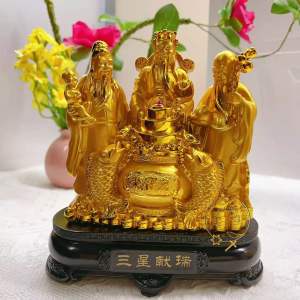 Fortune Bliss Feng Shui Fortune Longevity And Happiness Three Stars Lucky Charm Ornament