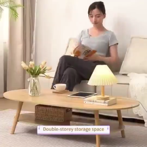 【Daily Suki Store】2-Tier Coffee Table Sofa Table with Storage-Modern Center & Side Table Movable Bedside Table for Bedroom | for Apartment Living Room