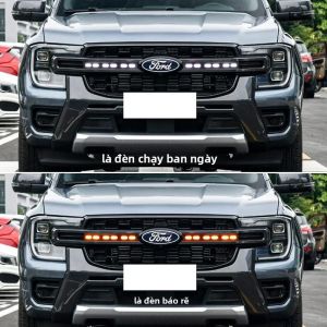 Đèn LED Ban Ngày WiGrille DRL Cho Ford Ranger 2023 2024 Đèn Hậu Cản Sau Màu Trắng Đèn Xi Nhan Chống Nước IP67 3000LM H300072