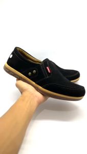 Sepatu Slip On Kulit Kasual Pria Kerja Sepatu Santai Size 39-43