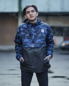 Jaket Taslan Hoodie Coguel Como Army 3D Bahan Waterproof Anti Bara Ada Saku Di Bagian Perut