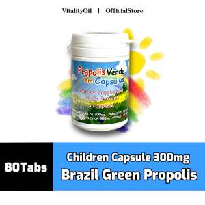 Apis Brazil Children Green Propolis Capsules 300mg 80 Tablets/Btl 巴西Apis-Brasil儿童绿蜂胶软胶囊 @Exp 06/27