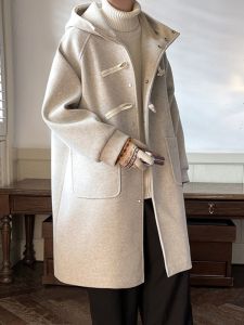JIARONG | Buckled Wool Mens Overcoat