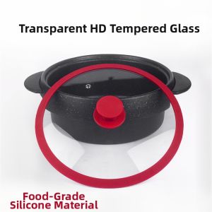Tempered Glass Clear Arc-shaped Pot Lid