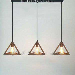 Lampu Gantung Hias ruang tamu dan out door Minimalis 3 in 1atau 3 cabang motif bervariasi murah (Lum termasuk bohlam)