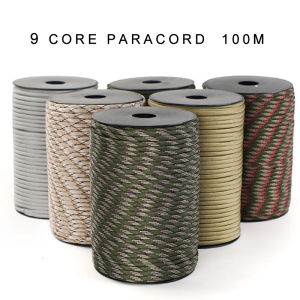 100m 550 Militärs Standard 9-Kern Paracord Seil 4mm Outdoor Fallschirm Schnur Überleben Regenschirm Zelt Lanyard Riemen Wäschele