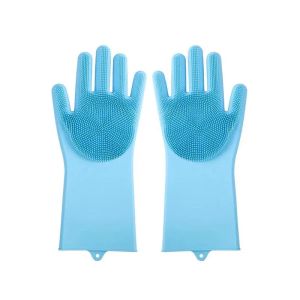 Pet Grooming Bathing Gloves Dog Cat Bathing Shampoo Massaging Cleaning Cleanner Sponge Silicon Hair Removal Glove