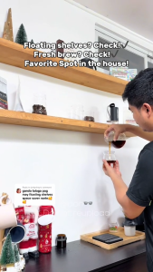 Three (3) layers kitchen organizer condiments display shelves kitchen utensils display  spice racks organizer salt and pepper tools organizer made from solid thick wood with complete set of screw and tox ready to install