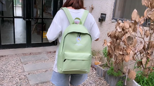 กระเป๋าเป้สะพายหลังผ้าแคนวาสสำหรับผู้หญิงสุดเก๋พร้อมสายสะพายปรับได้ ลายดอกเดซี่ ความจุขนาดใหญ่ ดีไซน์ประหยัดพื้นที่ สำหร