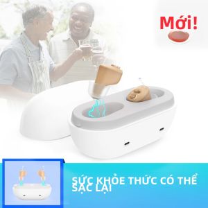 Máy Khuếch Đại Âm Thanh Không Dây Mini Có Thể Sạc Lại Máy Trợ Thính Vô Hình Dành Cho Người Già Bị Điếc Thiết Bị Nghe Tai Nghe