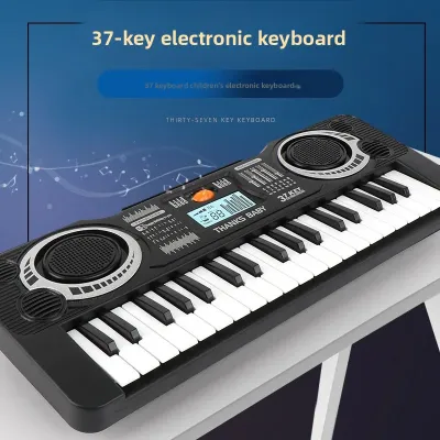 Early Education Toy 37-Key Electric Piano Childrens Musical Instrument Toy for Girls Beginners Fun Learning Music Device