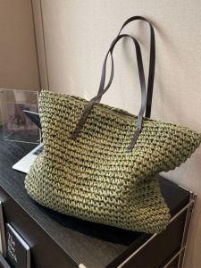 Túi Tote Dệt Rơm Cỡ Lớn Thời Trang Cho Nữ Túi Xách Đeo Vai Dây Đơn Màu Trơn Túi Mua Sắm Đa Năng Thời Trang Mùa Hè 2024