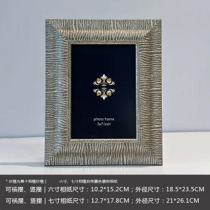 Elegant European French Style Gold Wooden Square Photo Frame 3 6 7 Inch Tabletop Decorations for Living Room Entrance