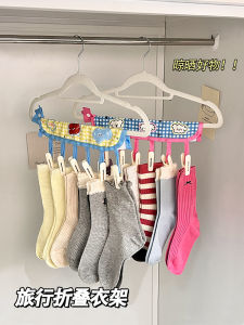 เข็มขัดกางเกงผ้าพับได้ขนาดเล็กสำหรับการเดินทางและโรงแรม ชุดแขวนเสื้อแบบพกพา ช่องเก็บของสำหรับรองเท้า สำหรับใช้ในบ้าน