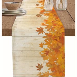 1 Piece of Autumn Maple Leaf Tablecloth - Vibrant Orange and Yellow Autumn Leaf Design Suitable for Dining Rooms Homes Picnics Guesthouses and Harvest Party Settings.