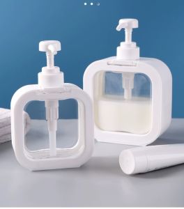 1/2 PCS large-capacity soap dispenser bottle transparent visible plastic press bottle suitable for travel kitchen bathroom