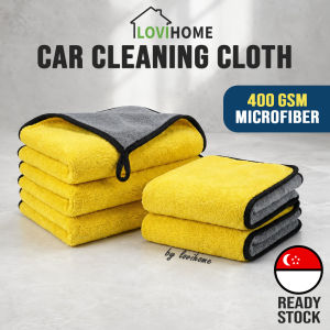 SG Premium Microfiber Car Cleaning Cloth - Car Wash Cloth 400GSM Dual Layer Drying Towels Kitchen Towel Pet Bath Towel