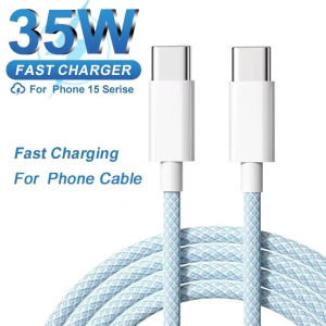 สายชาร์จโทรศัพท์ GenesVilla 35W คู่สามารถใส่ได้กับ phone สายข้อมูล C 15 Pro Max 15 Plus ชาร์จ รวมถัก 1 ปี รับประกัน